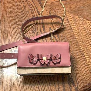 NWT Coach Butterfly Appliqué Crossbody